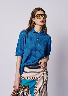 Blusa Tricot Laiane Azul