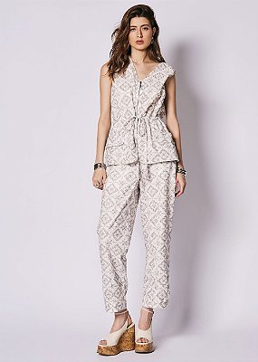 Conjunto Algodão Bordado Leticia Off White