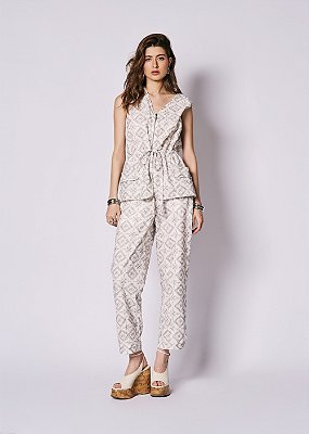 Conjunto Algodão Bordado Leticia Off White