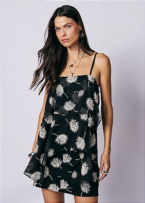 Blusa Chiffon Bordado Bia Preto