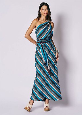 Vestido Acetinado Maila Estampado