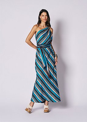 Vestido Acetinado Maila Estampado