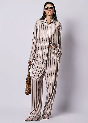 Calça Acetinada Kátia Listra