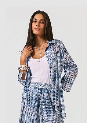 Camisa Chiffon Giani Estampada