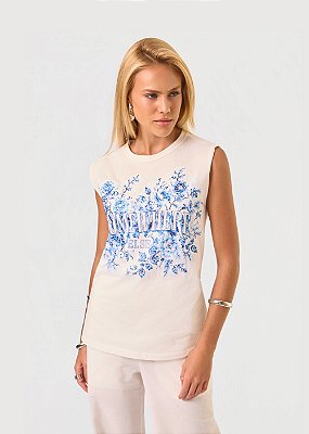T-Shirt Malha Eliete Off White