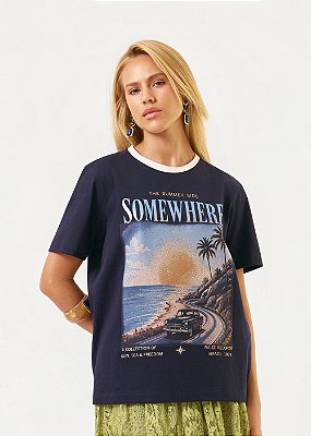 T-Shirt Malha Fran Azul Marinho