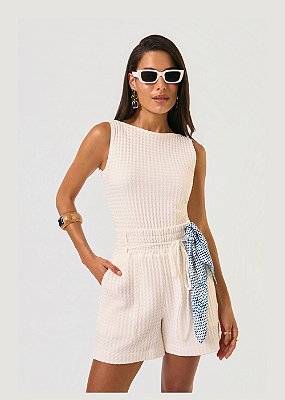Body Malha Clara Off White