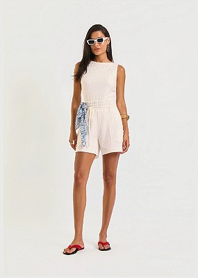 Shorts Malha Julia Off White