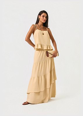 Conjunto Crepe Leandra Creme