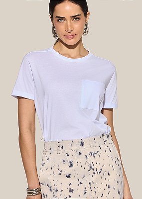 T-Shirt Malha Carla Branca