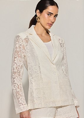 Blazer Renda Bárbara Off-White