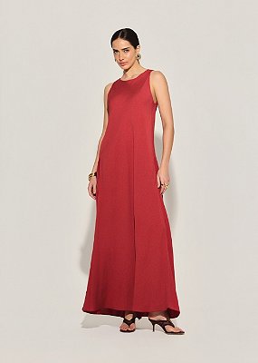 Vestido Viscose Luiza Vermelho Papoula