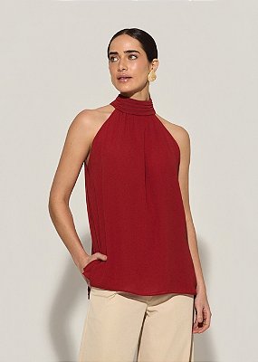 Blusa Chiffon Marcela Vermelho