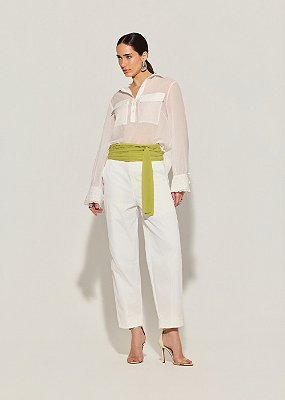 Faixa Chiffon Verde-Lime
