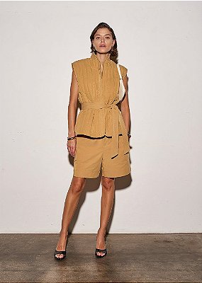 Shorts Alfaiataria Laura Bege