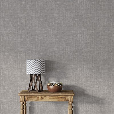 Papel de Parede Linho Cinza 02