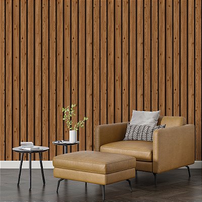 Papel de Parede Ripado Carvalho