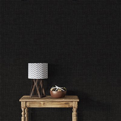 Papel de Parede Linho Preto 06