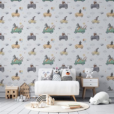 Papel de Parede Animais Fofos nos Carros