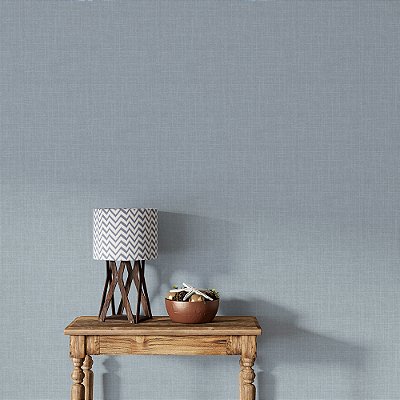 Papel de Parede Linho Azul 10