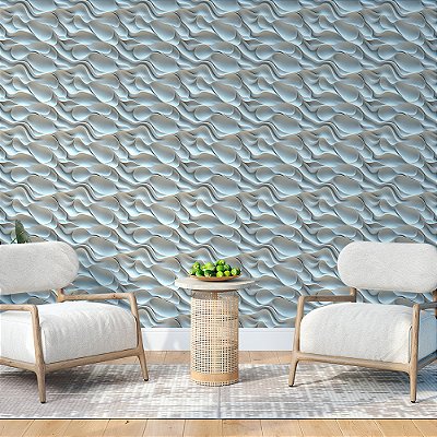 Papel de Parede 3D Ondas Suaves