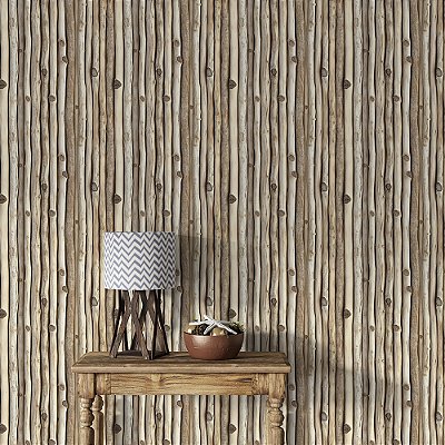 Papel de Parede Madeira Troncos Naturais