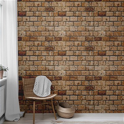 Papel de Parede Tijolos Antigo Rústico