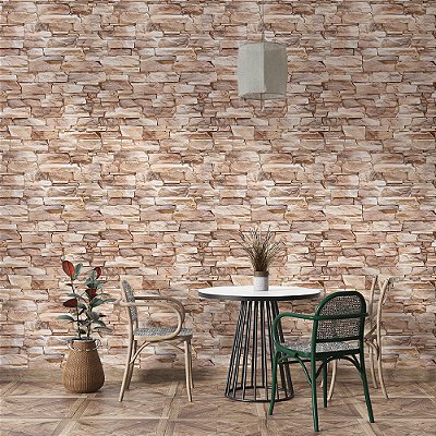 Papel de Parede Pedras Arenito Rosa Claro