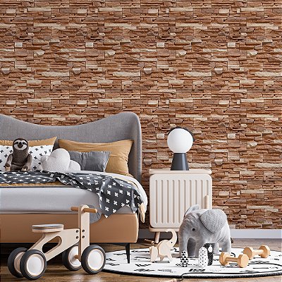 Papel de Parede Pedras Arenito Terracota