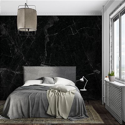 Papel de Parede Mármore Preto