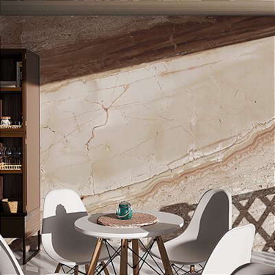 Papel de Parede Mármore Marrom