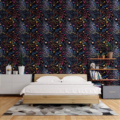 Papel de Parede 3D Colors Circuito Digital Tecnológico