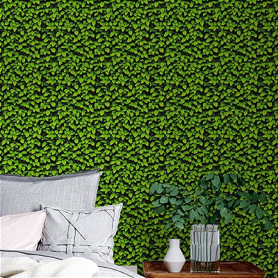 Papel de Parede Folhas Pequenas Verde Limão