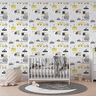 Papel de Parede Cidade Grande com Carros