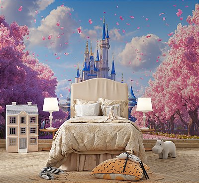 Papel de Parede Castelo, Árvores de Cerejeiras