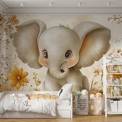 Papel de Parede Safari Elefante