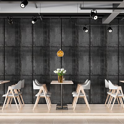 Papel de Parede Concreto Preto