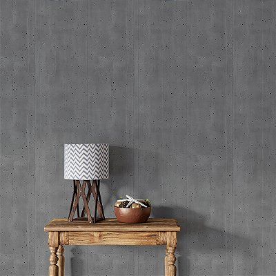Papel de Parede Cimento Queimado Cinza
