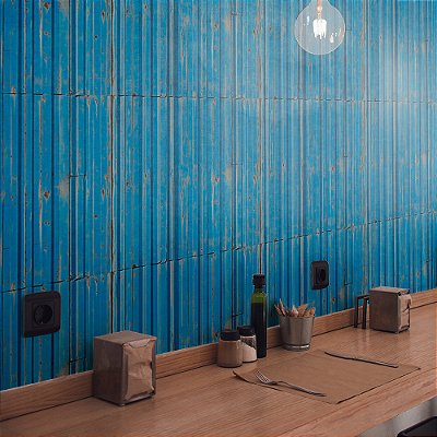 Papel de Parede Metal Container Azul