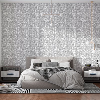 Papel de Parede Geométrico Grade Infinita