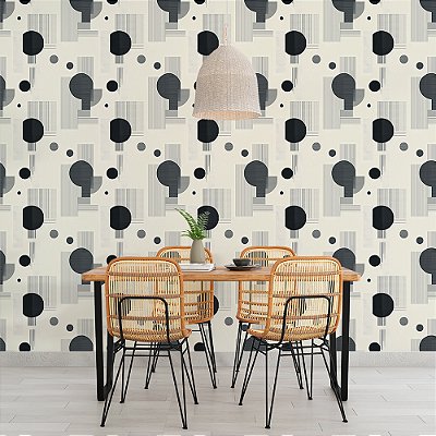 Papel de Parede Geométrico Formas Monocromáticas