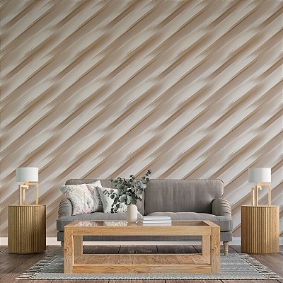 Papel de Parede 3D Efeito Movimento Bege