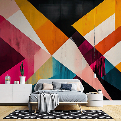 Papel de Parede Triângulos Coloridos