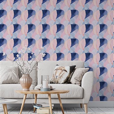 Papel de Parede Abstrato Aquarela em Tons Pastéis