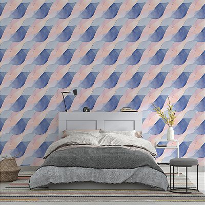 Papel de Parede Abstrato Aquarela Elegante em Tons Pastéis