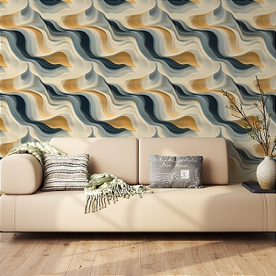 Papel de Parede Abstrato Curvas Fluidas