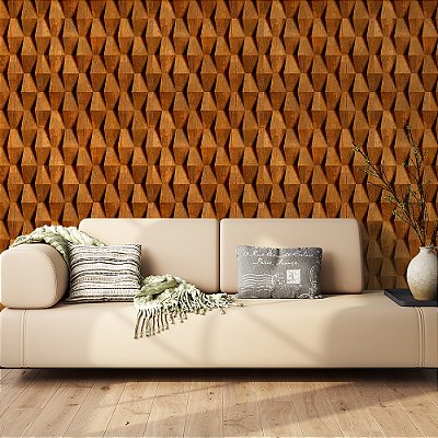 Papel de Parede Madeira 3D