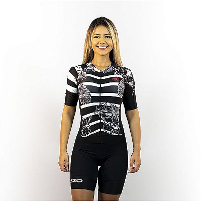 Macaquinho Ciclismo Feminino Vezzo Carbon MALDIVAS