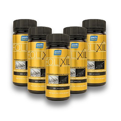 Folixil - Kit com 5 Frascos (300 cápsulas)