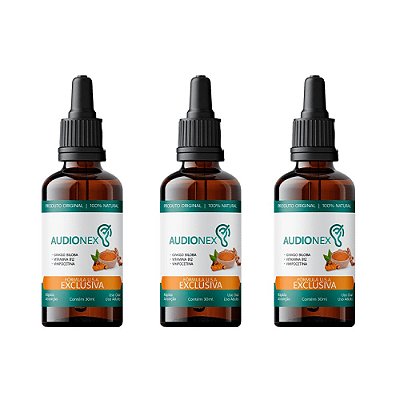Audionex 30ml: Kit com 3 Frascos